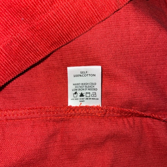 Blue Blush Vibrant Red Corduroy Skirt - Picture 5 of 5